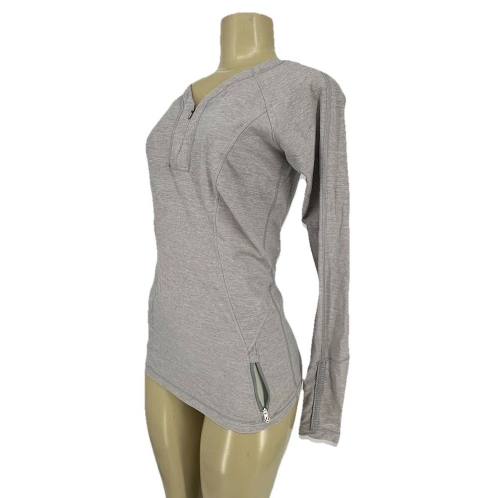 Lululemon Size 4 Women Love Some Run Long Sleeve Heathered Light Grey EF21 - Picture 3 of 10